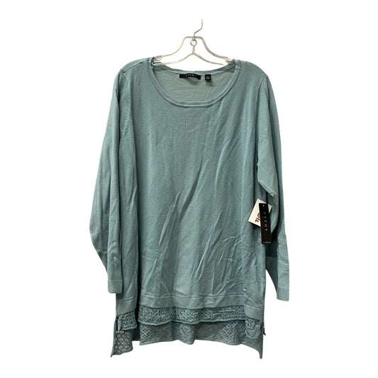 Top Ls By Cyrus Knits In Blue, Size:2X