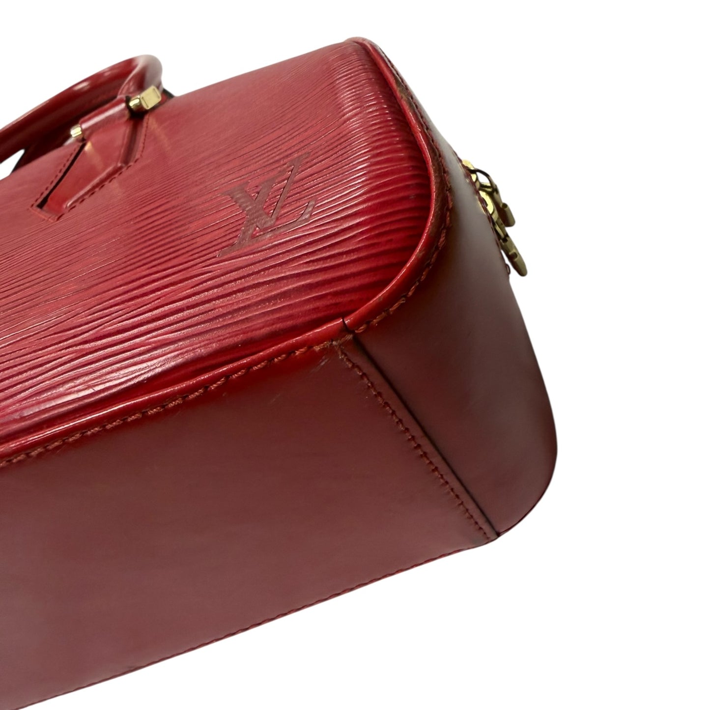 Handbag Luxury Designer By Louis Vuitton In Red, Size:Medium