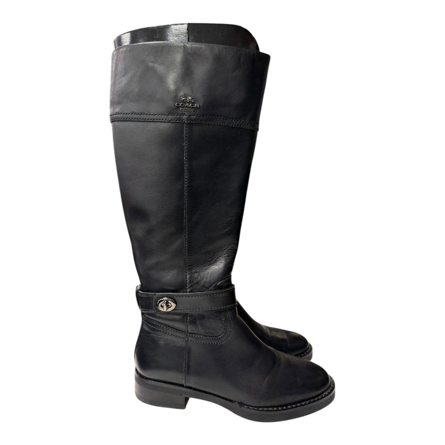 Boots Designer By Coach In Black, Size:6