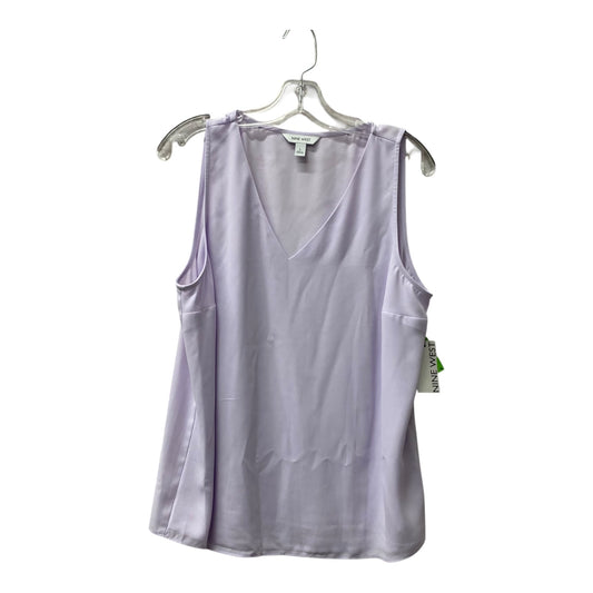 Top Sleeveless By Nine West In Purple, Size:L