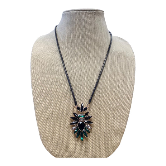 Necklace Statement By French Connection In Black & Green
