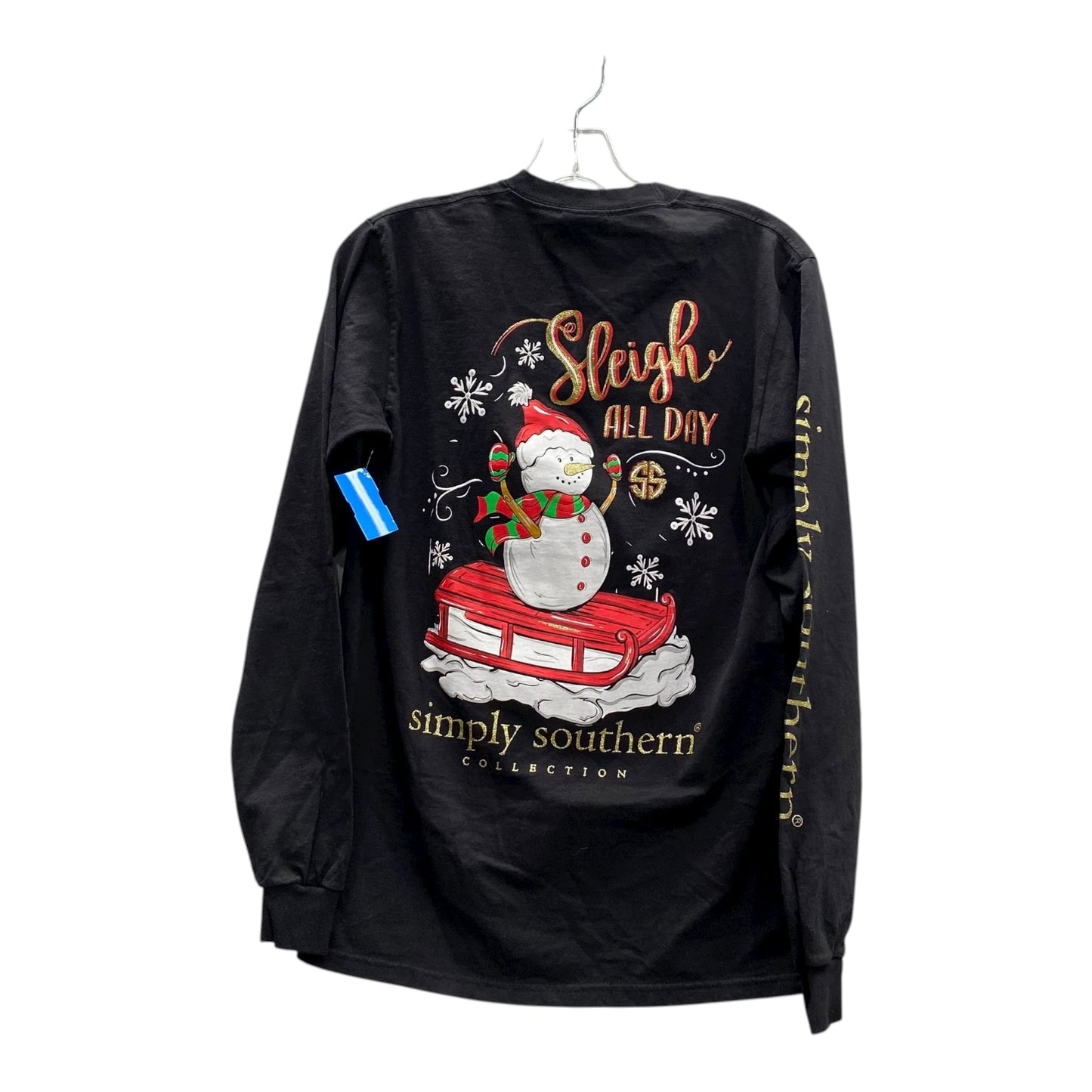 TOP LS by SIMPLY SOUTHERN in BLACK, Size:S