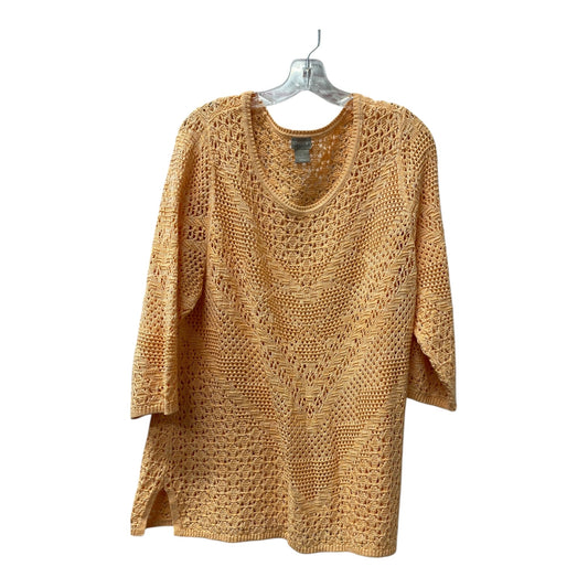 Sweater By Chicos In Orange, Size:Xl