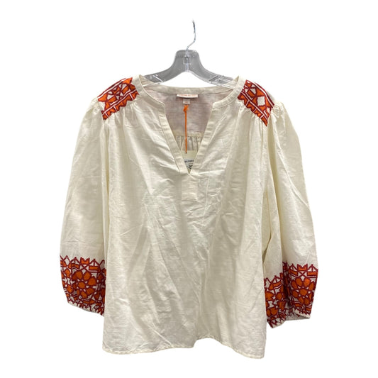 Top Ls By Knox Rose In Cream & Orange, Size:L