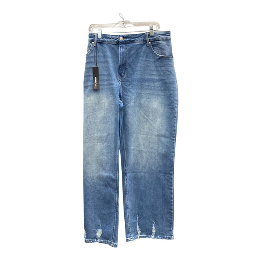 Jeans Straight By Fashion Nova In Blue Denim, Size:22