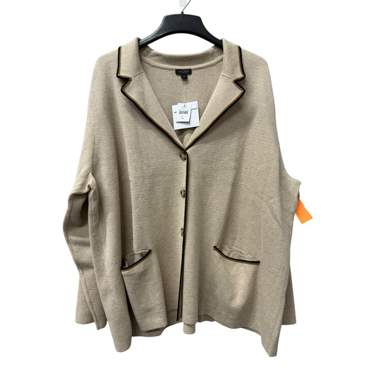 Sweater Cardigan By J. Jill In Tan, Size:4X