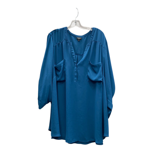 Top 3/4 Sleeve By Torrid In Blue, Size:6