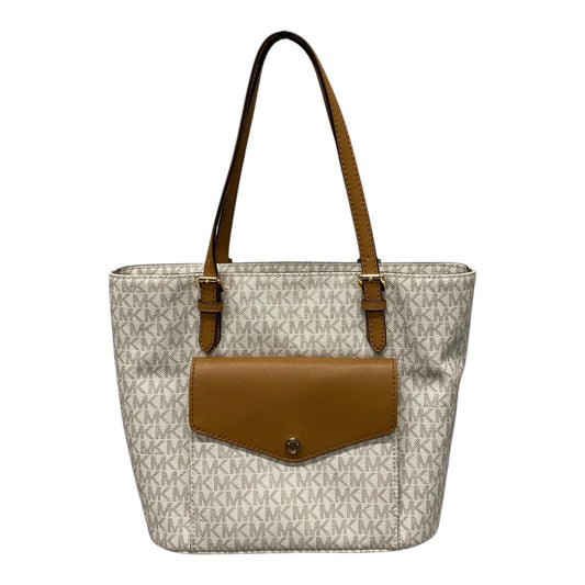 HANDBAG DESIGNER by MICHAEL KORS In CREAM & TAN, Size: LARGE