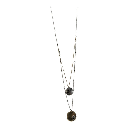 Necklace Layered By Cme In Gold & Silver