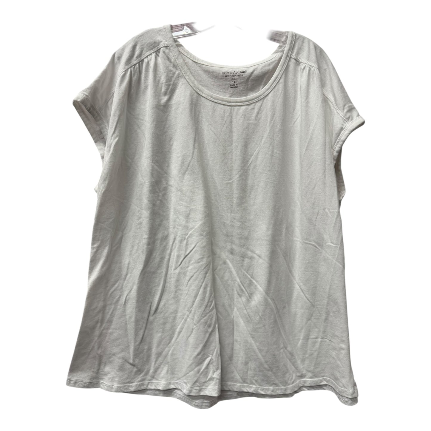 Top Ss By Woman Within In White, Size:1X
