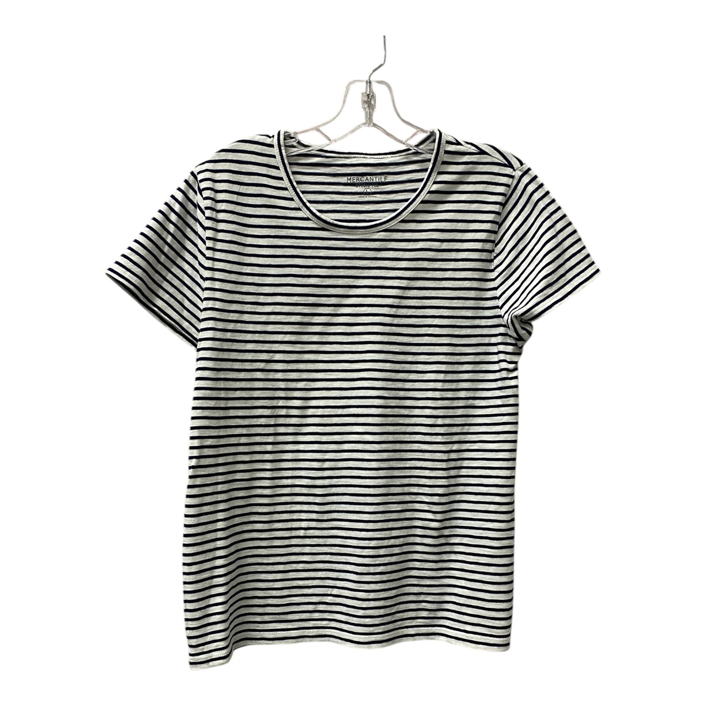 Top Ss By J. Crew In Blue & White, Size:L