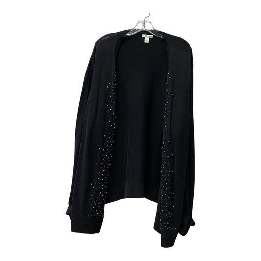 Cardigan By Croft And Barrow In Black, Size:3X