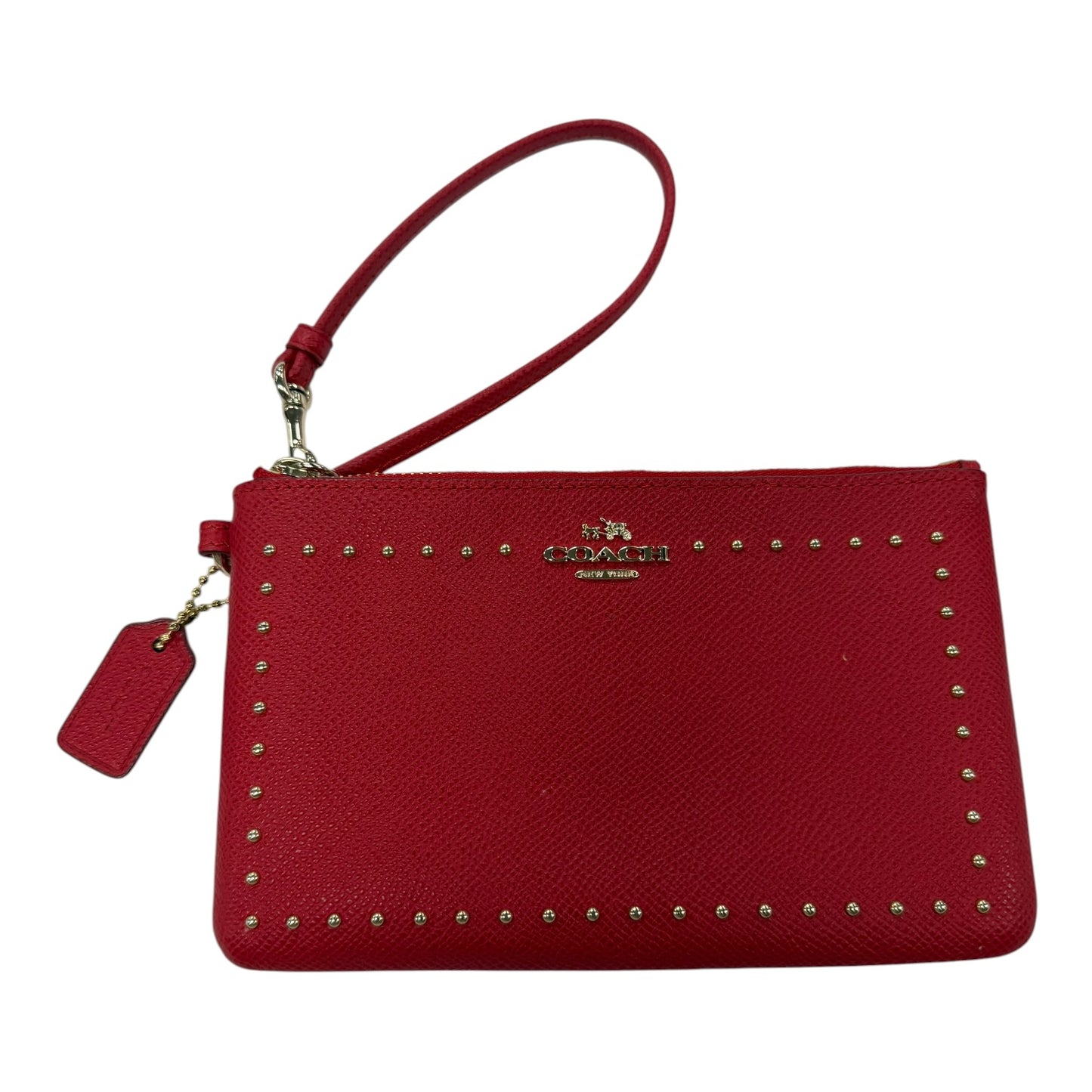 Wristlet Designer By Coach In Red, Size:Medium