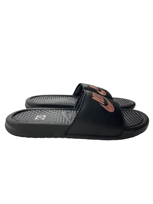 Sandals Flip Flops By Nike In Black, Size:10