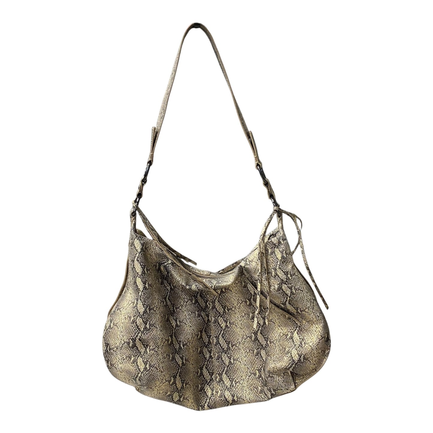 Handbag Leather By Hobo Intl In Snakeskin Print, Size:Medium