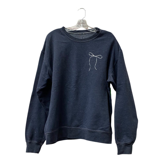 Athletic Sweatshirt Crewneck  In Blue, Size:M