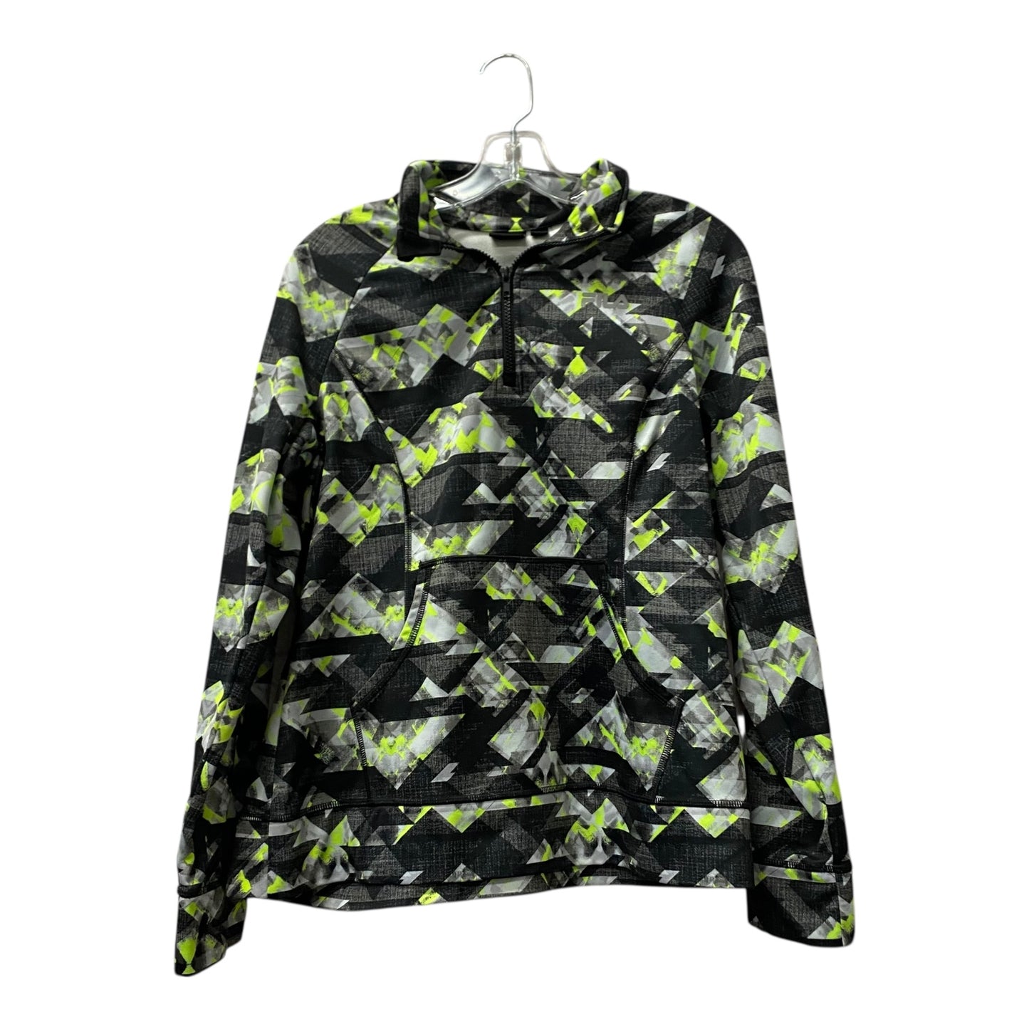 Athletic Jacket By Fila In Black, Size:L