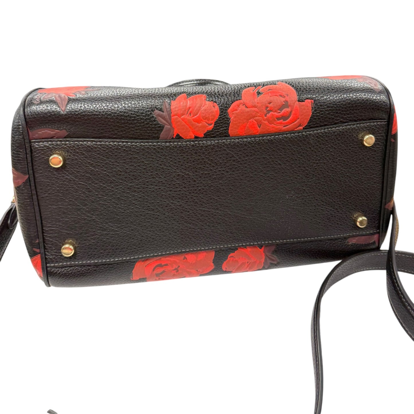 Handbag Designer By Coach In Black & Red, Size:Large