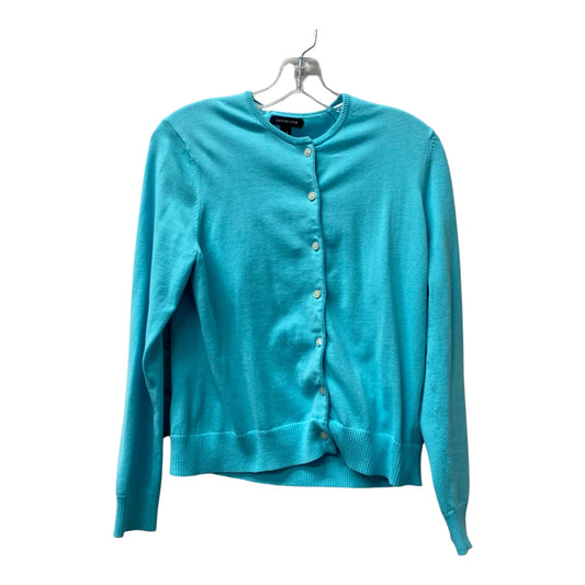 Sweater Cardigan By Lands End In Teal, Size:S