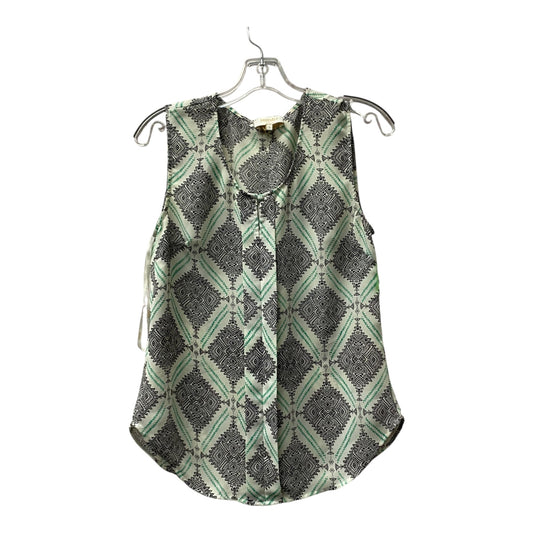 Top Sleeveless By Shelli Segal In Black & Green, Size:Xs