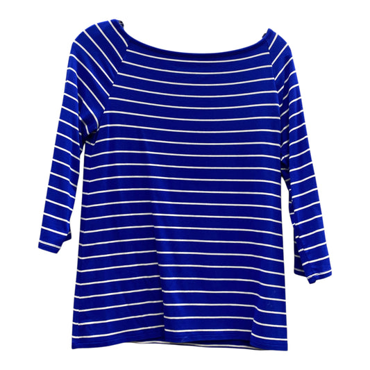 Top 3/4 Sleeve By Chicos In Blue, Size:S