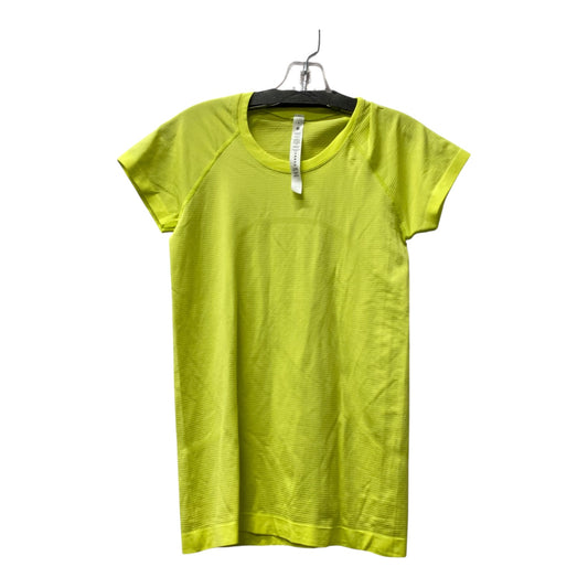Athletic Top Ss By Lululemon In Yellow, Size:S