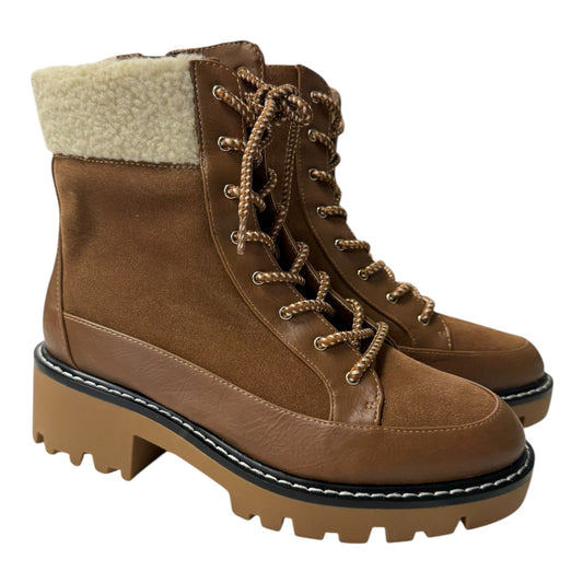 Boots Combat By violet and red In Brown, Size:7