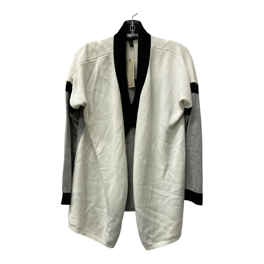 Sweater Cardigan By Banana Republic In Grey & White, Size:Mp