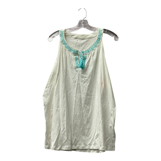 Top Sleeveless By Stylus In White, Size:Xl