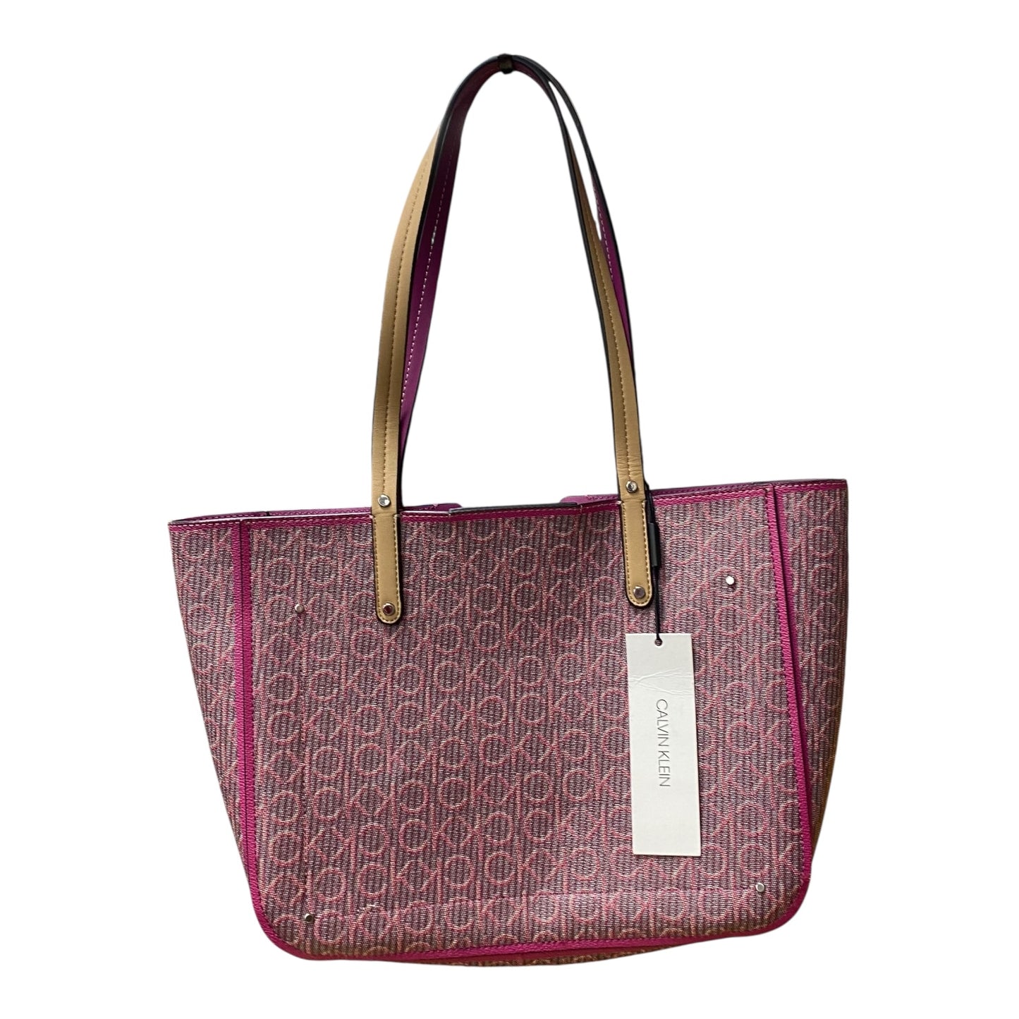 Handbag By Calvin Klein In Purple, Size:Medium