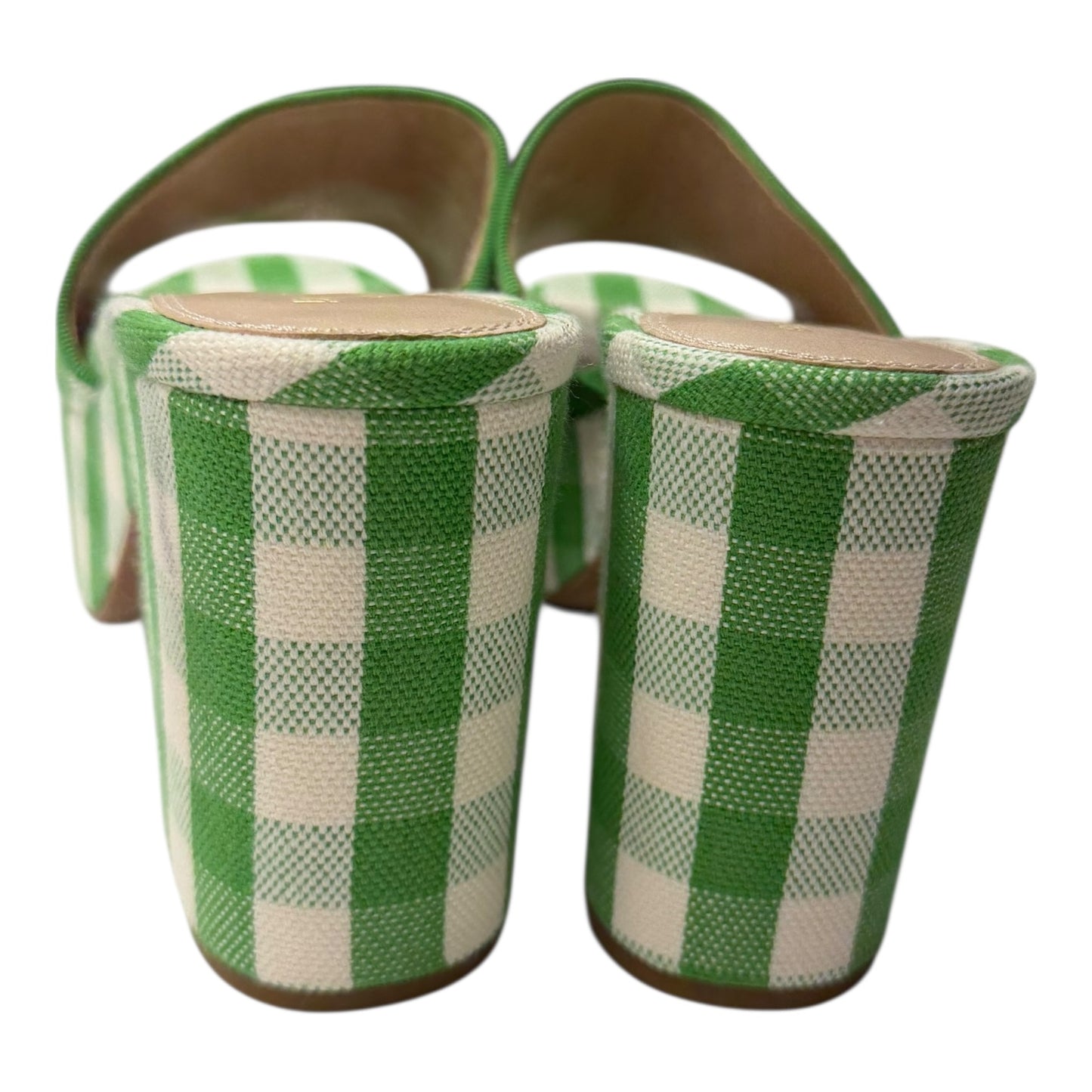 Sandals Designer By Kate Spade In Green & White, Size:7.5