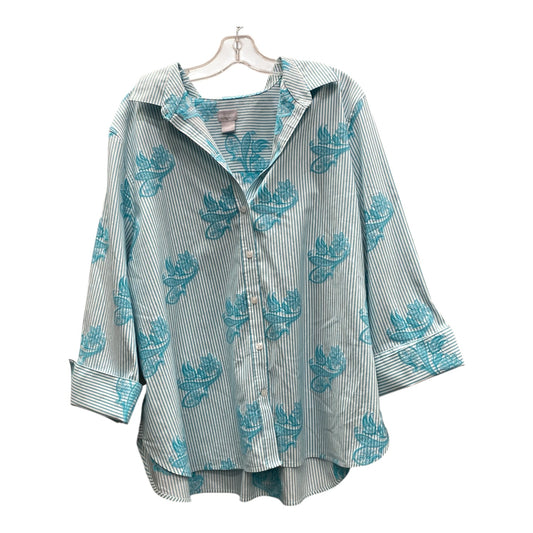 TOP 3/4 SLEEVE by CHICOS In TEAL, Size: XL