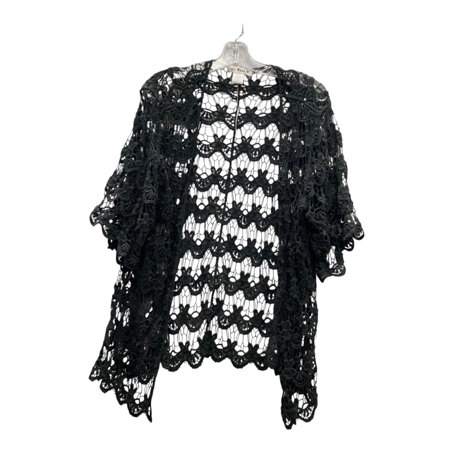 Cardigan By Say What In Black, Size:L