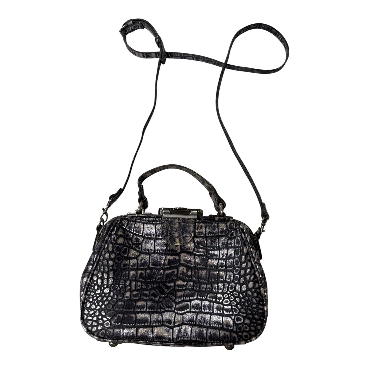Crossbody Designer By Patricia Nash In Silver, Size:Small