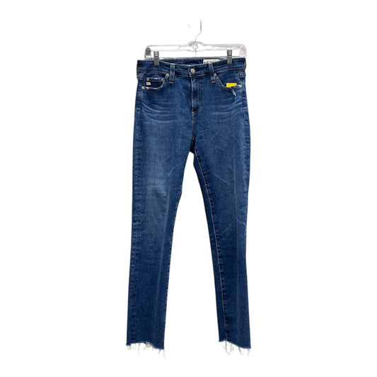 Jeans Straight By Ag Jeans In Blue Denim, Size:4