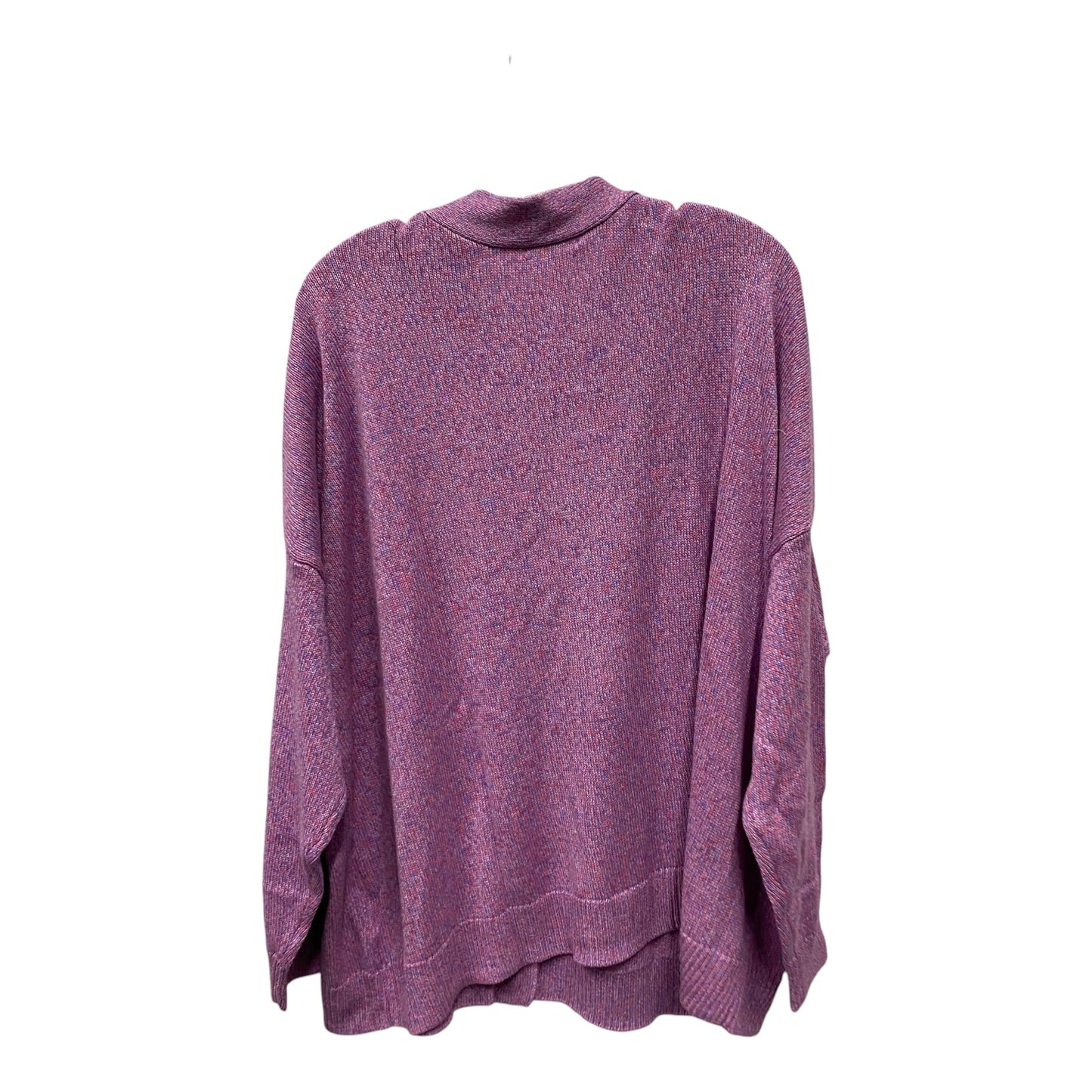 Sweater Cardigan By Cme In Purple, Size:2X