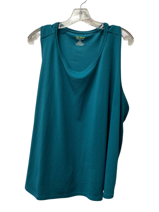 Athletic Tank Top By Tek Gear In Green, Size:2X