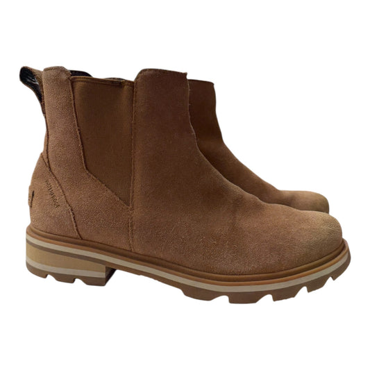 Boots Ankle Flats By Sorel In Tan, Size:9.5