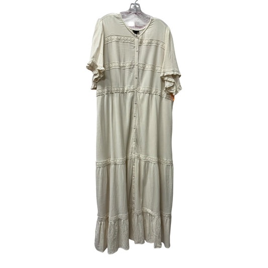 Dress Casual Maxi By Torrid In Cream, Size:3