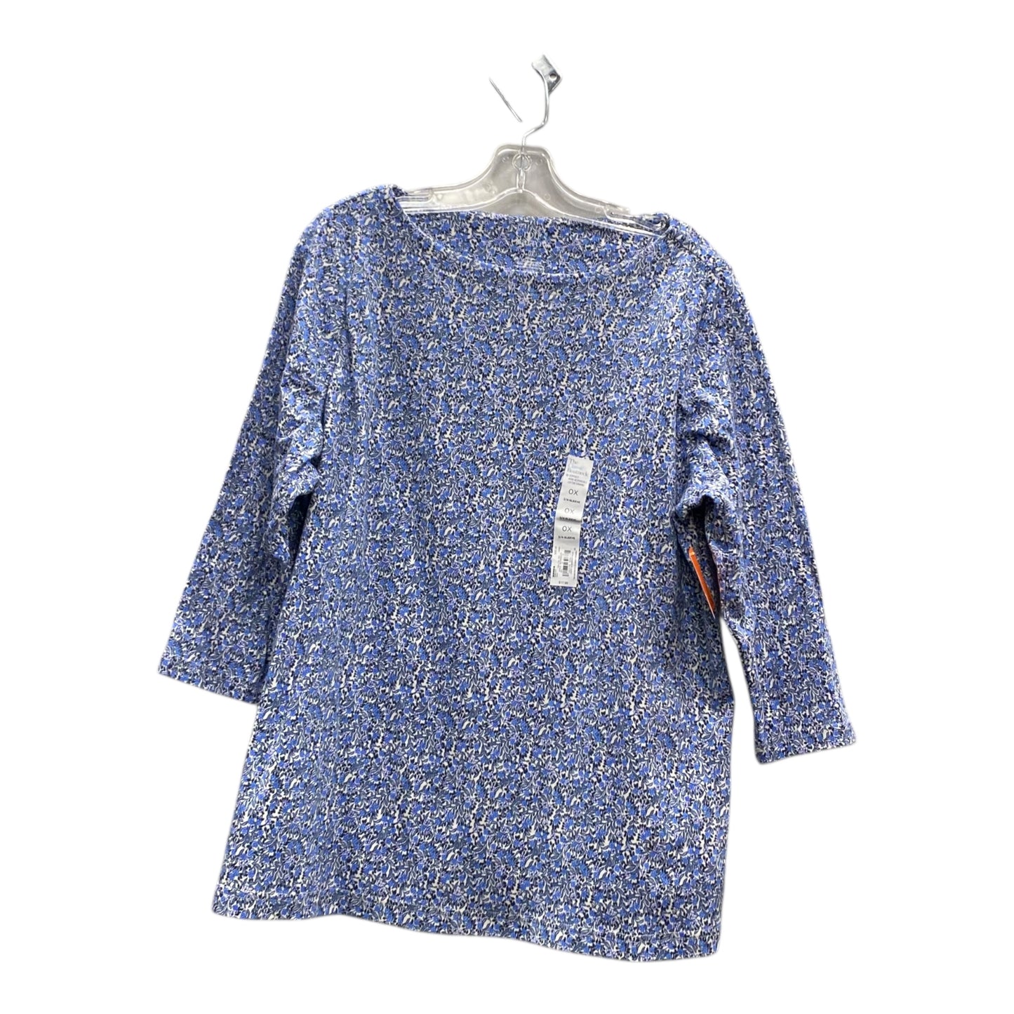 Top 3/4 Sleeve By Croft And Barrow In Blue, Size:1