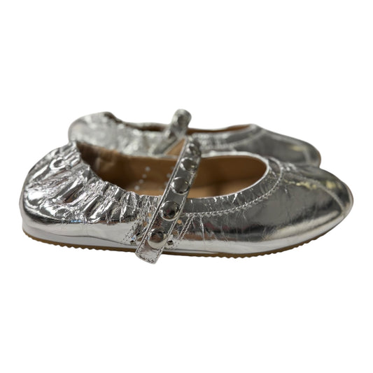 Shoes Flats By Steve Madden In Silver, Size:6