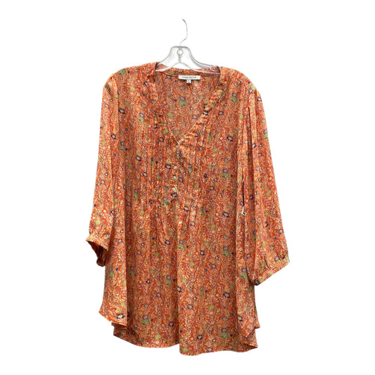 Top 3/4 Sleeve By Rose And Olive In Orange, Size:2X