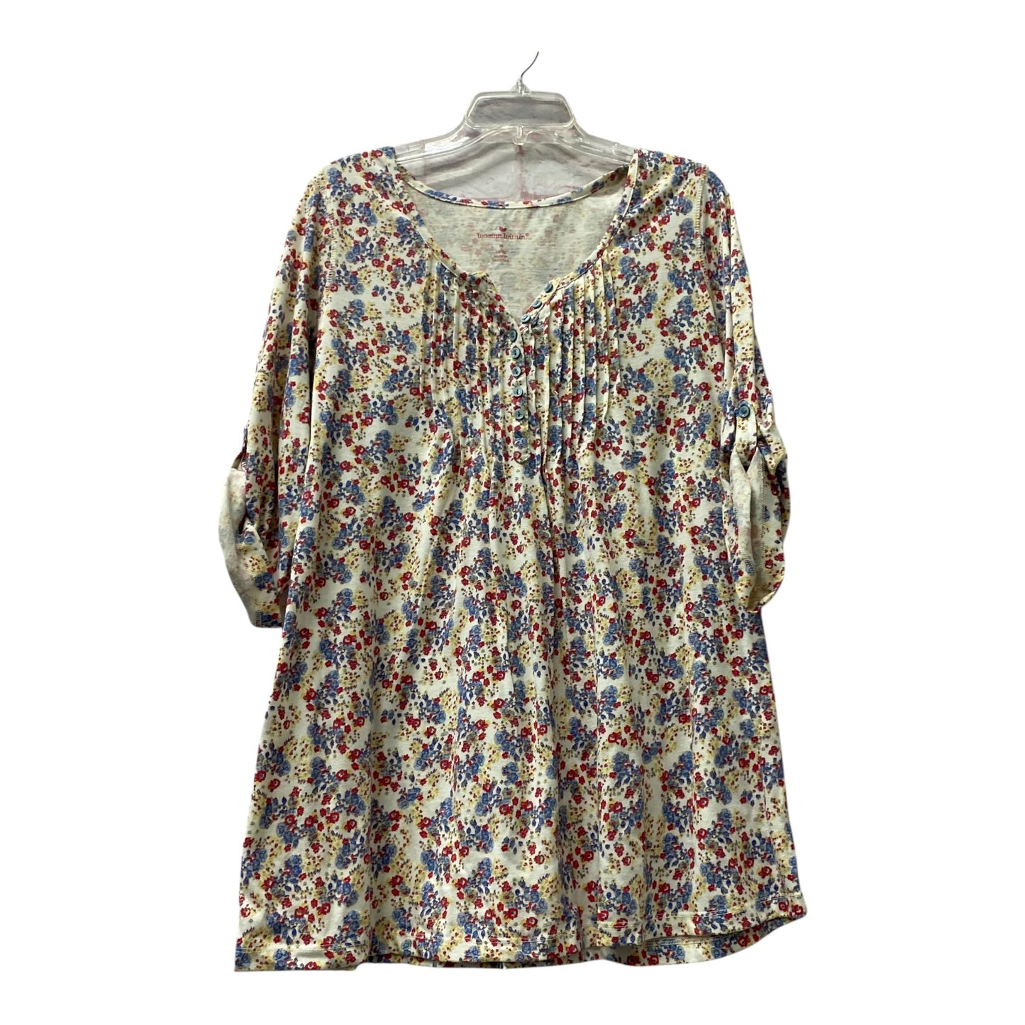 Top 3/4 Sleeve By Woman Within In Multi, Size:M