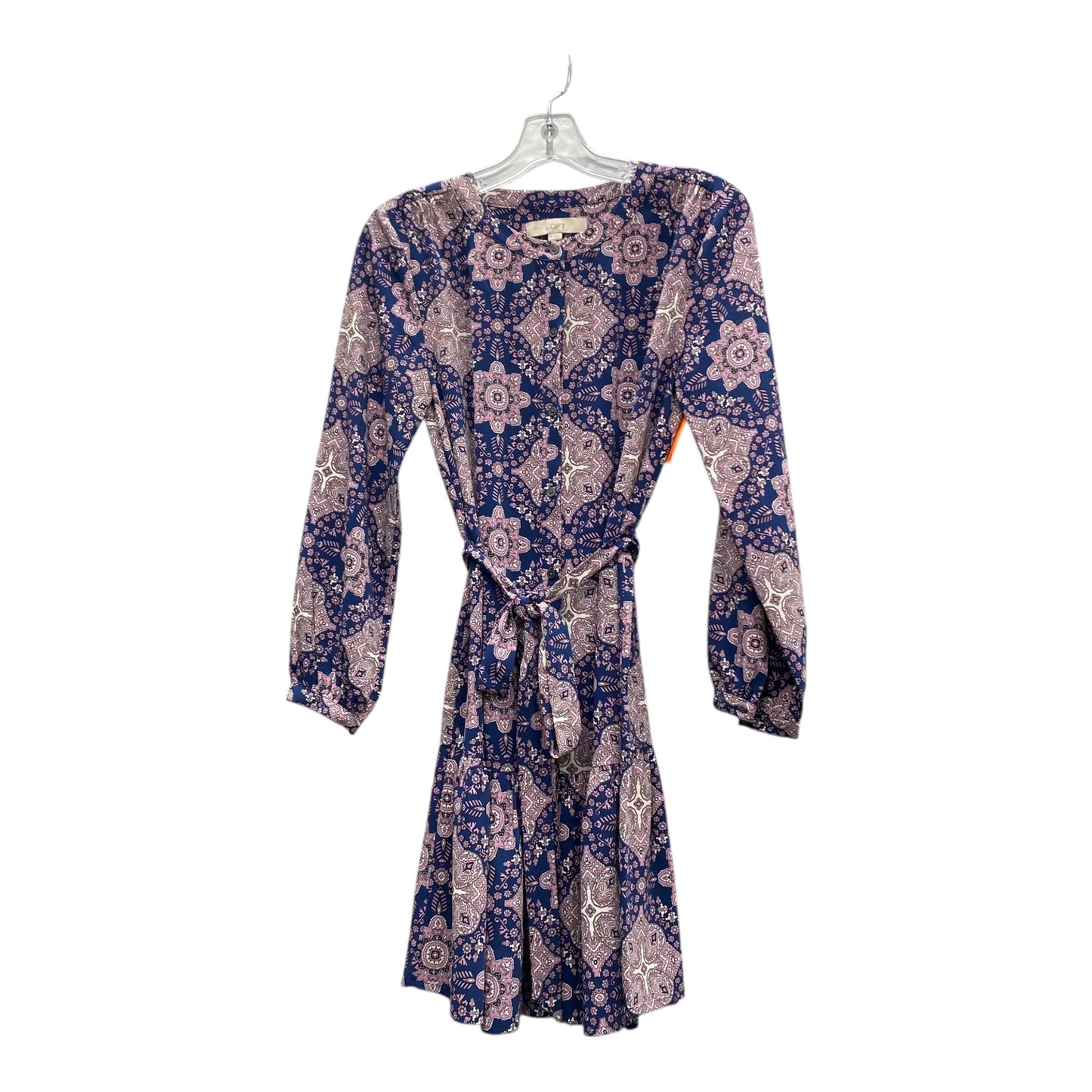 Dress Work By Loft In Blue & Pink, Size:Xs