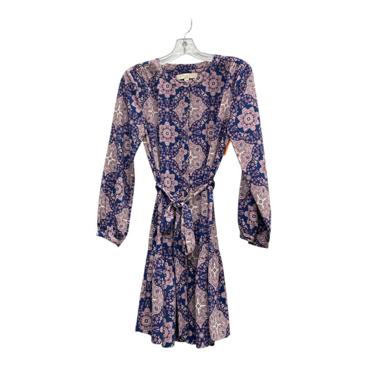Dress Work By Loft In Blue & Pink, Size:Xs