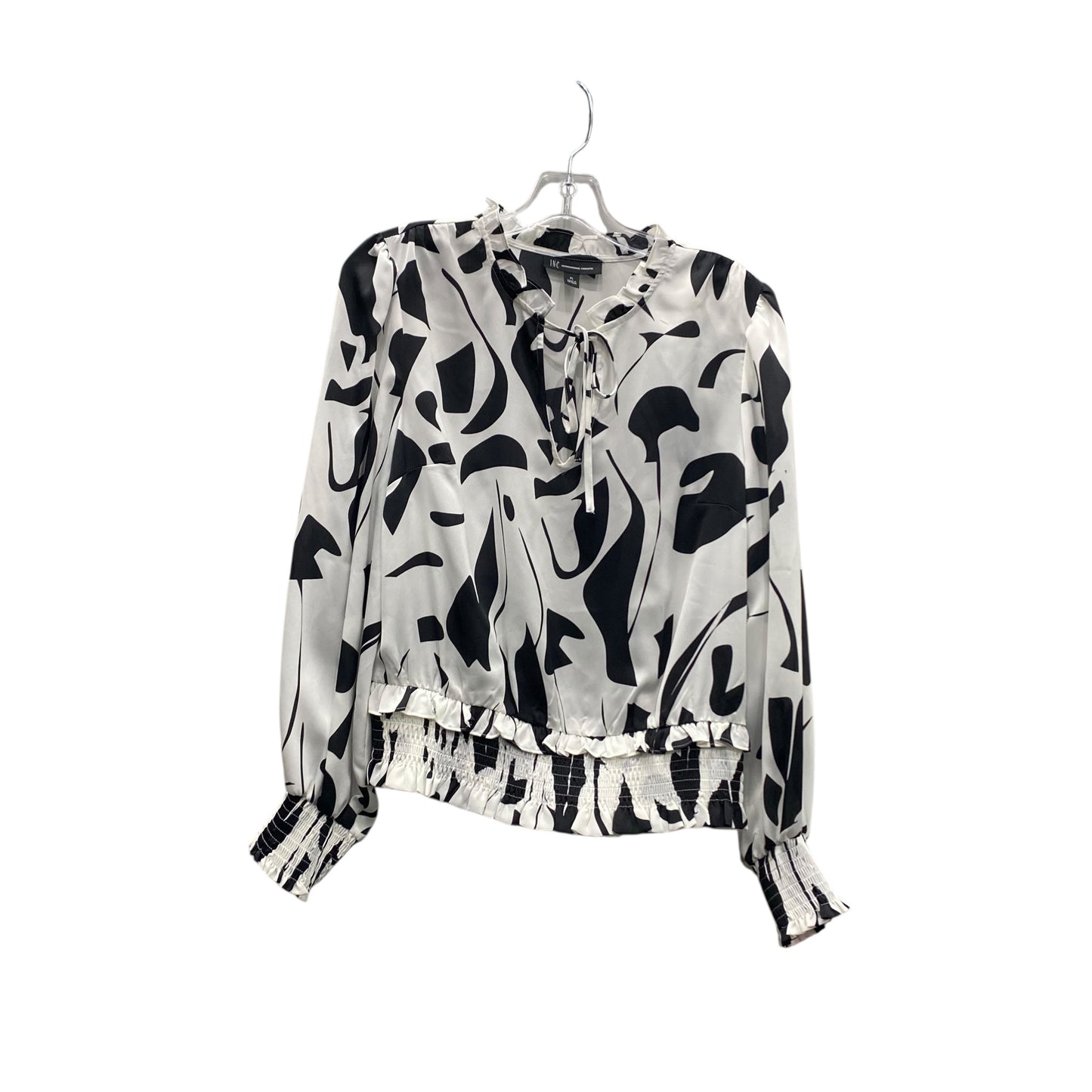 Top Ls By International Concepts In Black & White, Size:Lp