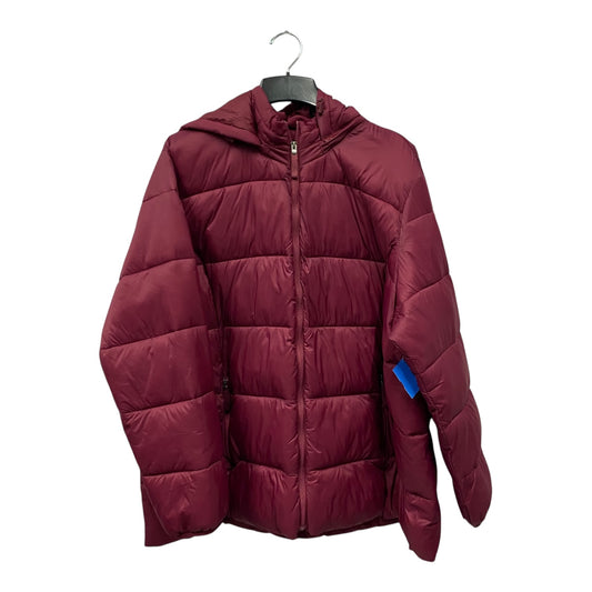 COAT PUFFER & QUILTED by ST JOHNS BAY In MAROON, Size: 3X