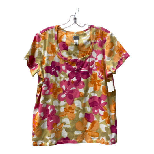 Top Ss By Chicos In Floral Print, Size:Xl