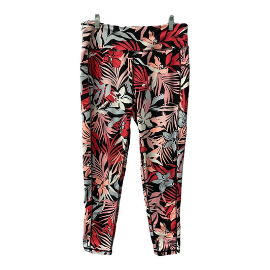 Athletic Leggings By Dkny In Pink & Red, Size:Xl