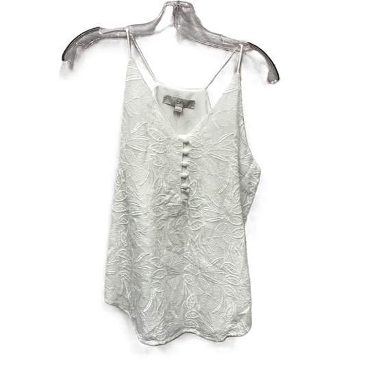 White Top Sleeveless By Loft, Size: Xs